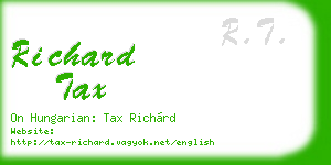 richard tax business card