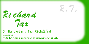 richard tax business card